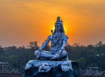 Shiva Statue in Ganga at Haridwar